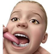 curious expression with open mouth sticker