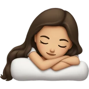 Brunette girl sleeping sticker