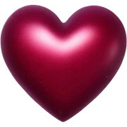 sparkling burgundy heart sticker