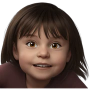 brown haired girl portrait sticker