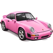 pink porsche  sticker
