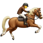 Mechanical jumping horse sticker