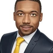 smiling man in formal attire sticker