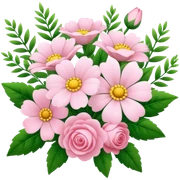 pale pink flower bouquet  sticker
