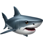 Shark with a top hat sticker