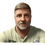 indoor male portrait with beard sticker