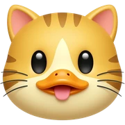 Gato disgrazadi de patito bonito sticker