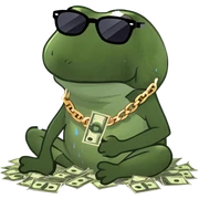 bufo money rain sticker