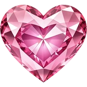Pink diamond heart  sticker