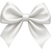 white satin bow sticker