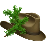Fir branch on a hunters hat sticker