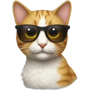 Cat with sunglasses sticker