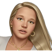 blonde girl with jewelry portrait sticker
