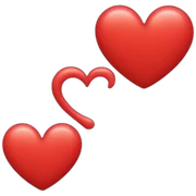 1 big and 1 small heart sticker