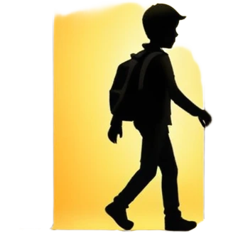 silhouette walking through a glowing doorway emoji