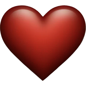 Deep red heart emoji