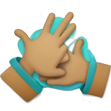 dos manos entrelazadas como el logotipo de UGT emoji
