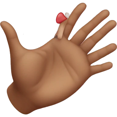Hand making a heart emoji