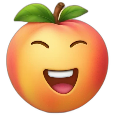 Peach smirk emoji