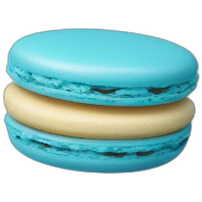 blue macaron emoji