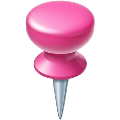 Pink push pin emoji