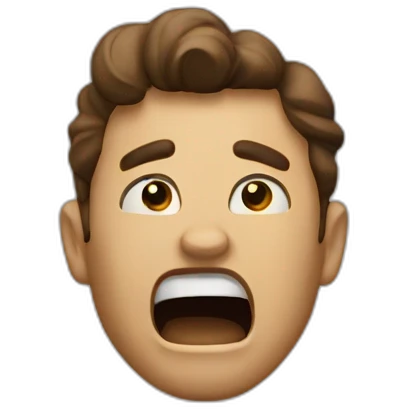 shouting at ups emoji