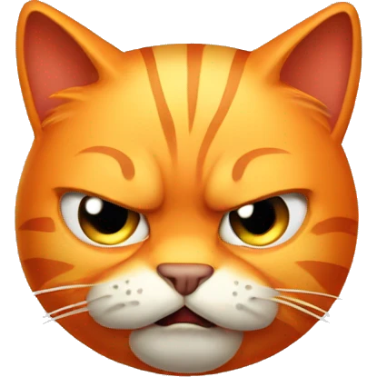 Orange cat angry emoji