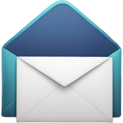 Create an emoji with an email envelope and Livspace logo emoji