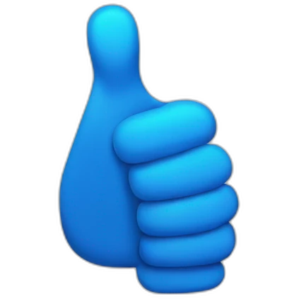 Blue thumbs up emoji