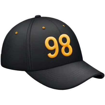 black cap with number “9” on it emoji