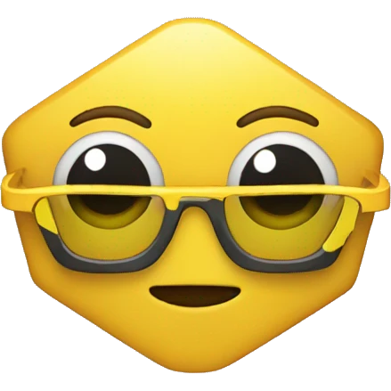 yellow glasses in the form of a pentagonal star
 emoji