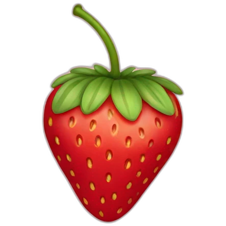 strawberry think emoji
