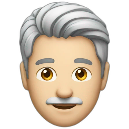 A man who is doing a Tchip emoji
