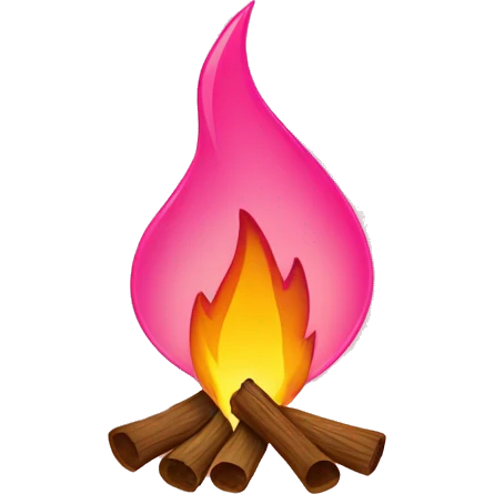 Pink Camp Fire emoji
