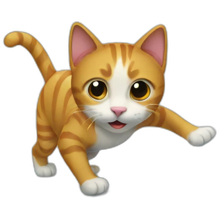 Cat surfing emoji