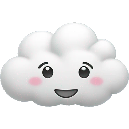 cloud smiling with hands and legs emoji