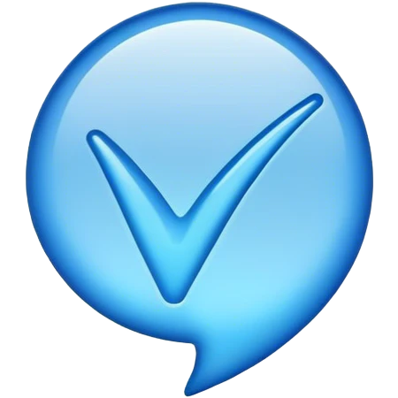  blue tick  emoji