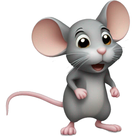 mouse in the wind emoji