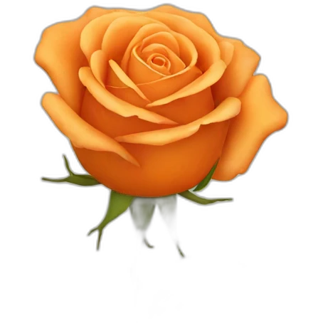 orange rose emoji