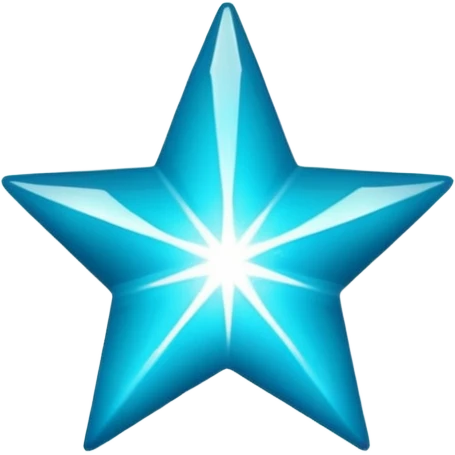 Glitter Cian Star Explosion emoji