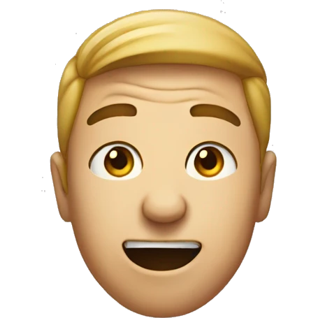 Face squinting while pointing backwards  emoji