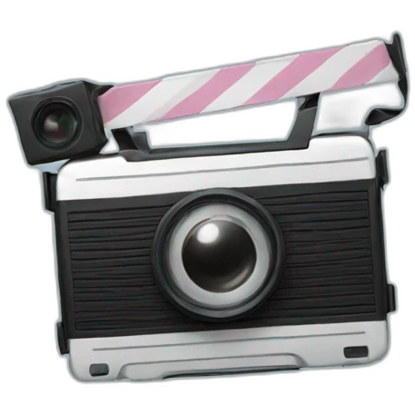 floating camera and video tape emoji