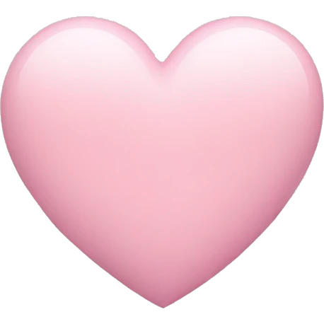pastel pink heart emoji
