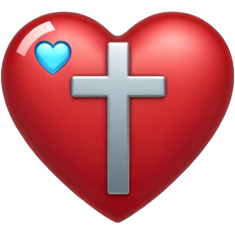 Cross on heart  emoji