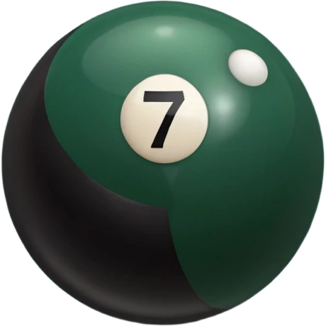 Pool table back ball with the number 7  emoji