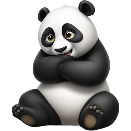 Panda pooping emoji