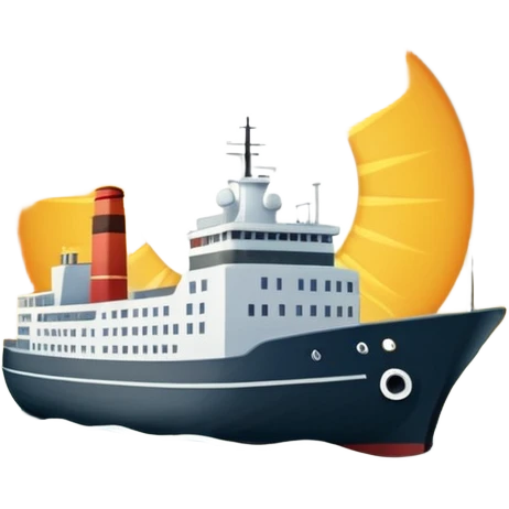 Sole più nave emoji