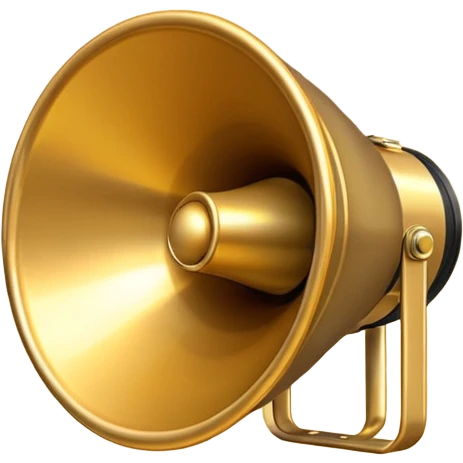 create a emoji of loudspeaker in gold color which based on this->📢 emoji