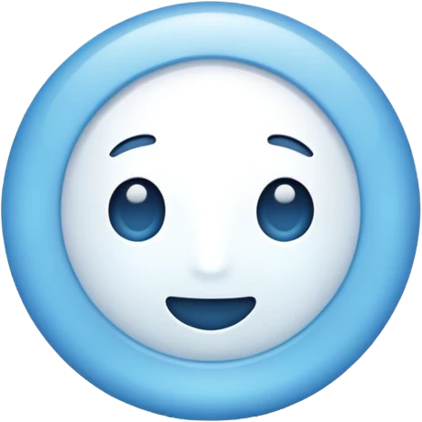 Light blue ü emoji