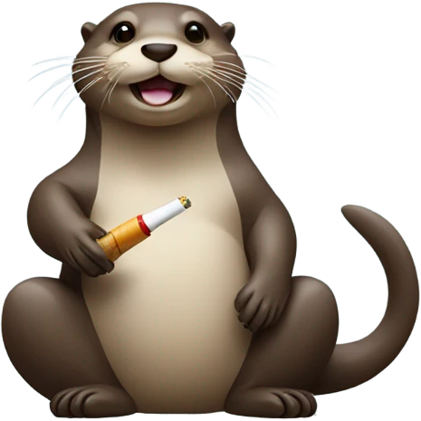 otter smoking emoji
